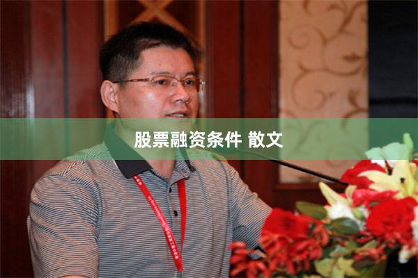 股票融资条件 散文