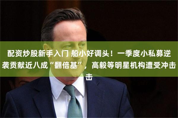 配资炒股新手入门 船小好调头!一季度小私募逆袭贡献近八成“翻倍基”,高毅等明星机构遭受冲击