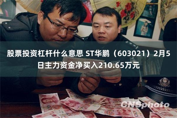 股票投资杠杆什么意思 ST华鹏（603021）2月5日主力资金净买入210.65万元