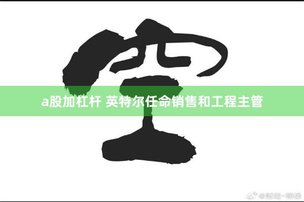a股加杠杆 英特尔任命销售和工程主管