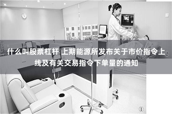 什么叫股票杠杆 上期能源所发布关于市价指令上线及有关交易指令下单量的通知
