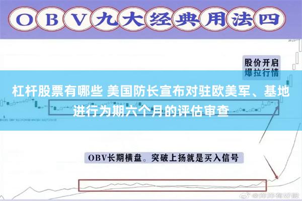 杠杆股票有哪些 美国防长宣布对驻欧美军、基地进行为期六个月的评估审查