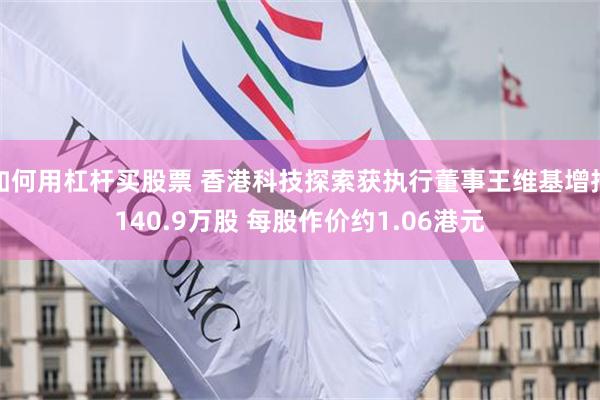 如何用杠杆买股票 香港科技探索获执行董事王维基增持140.9万股 每股作价约1.06港元
