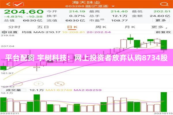 平台配资 宇树科技：网上投资者放弃认购8734股