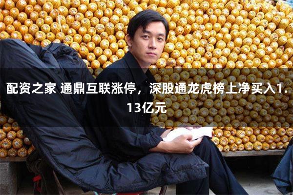 配资之家 通鼎互联涨停，深股通龙虎榜上净买入1.13亿元
