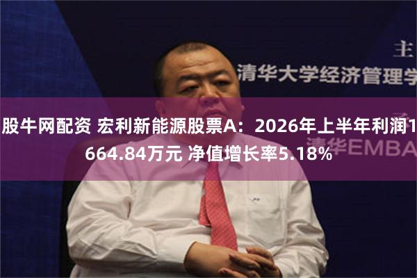 股牛网配资 宏利新能源股票A：2026年上半年利润1664.84万元 净值增长率5.18%