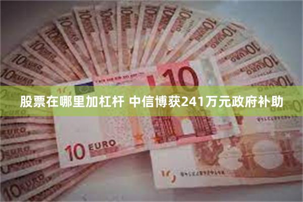 股票在哪里加杠杆 中信博获241万元政府补助