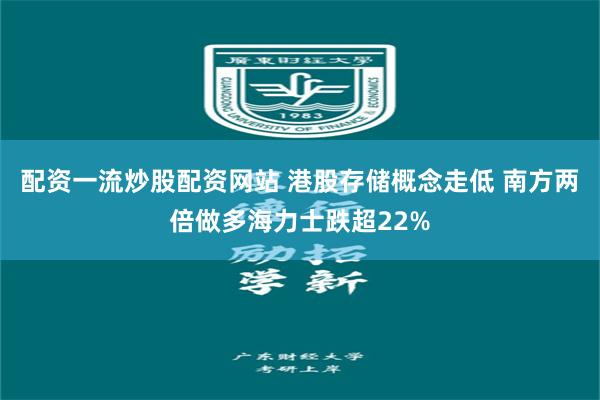 配资一流炒股配资网站 港股存储概念走低 南方两倍做多海力士跌超22%